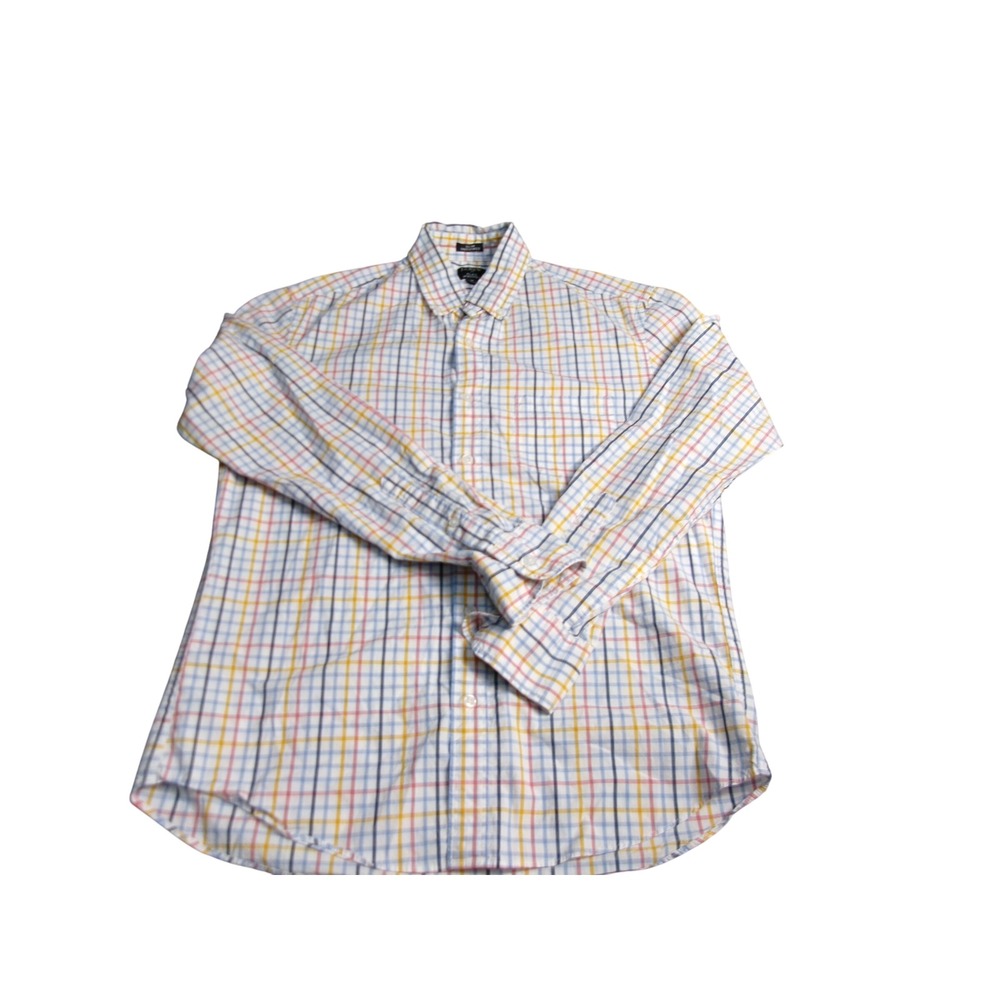 J Crew Re-Imagined Slim Fit Untucked Plaid Button Down Shirt Mens Medium